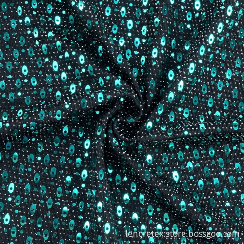 Lurex Metallic Embroidery Sequins Fabric